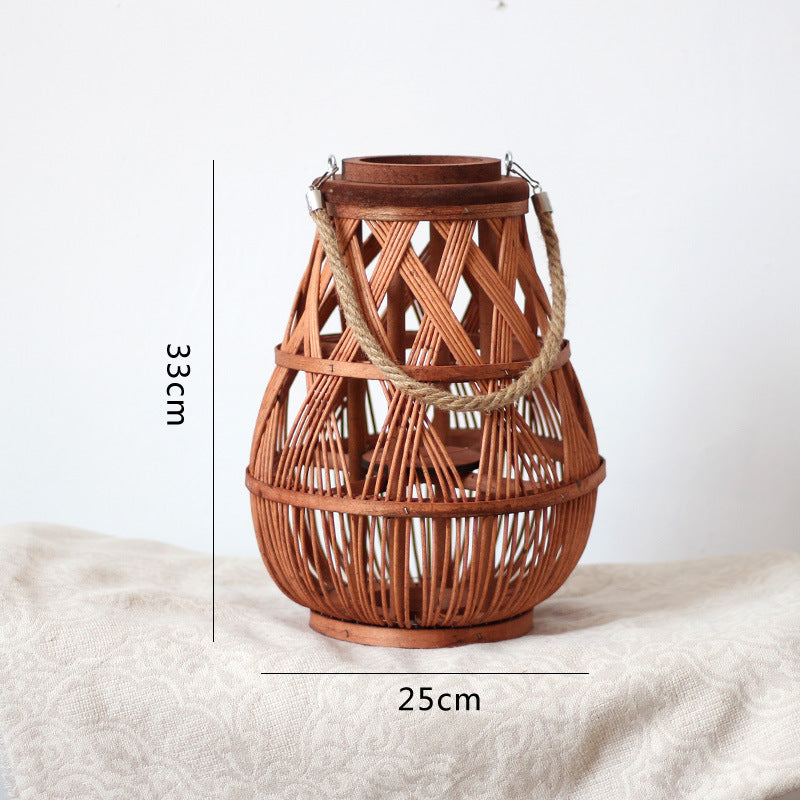 Handmade Rattan Lantern Bowlift