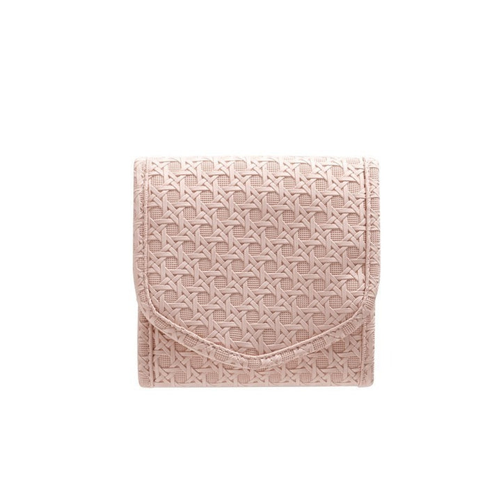 Quilted Foldable Travel Jewelry Organizer Roll with Zipper Pockets Bowlift