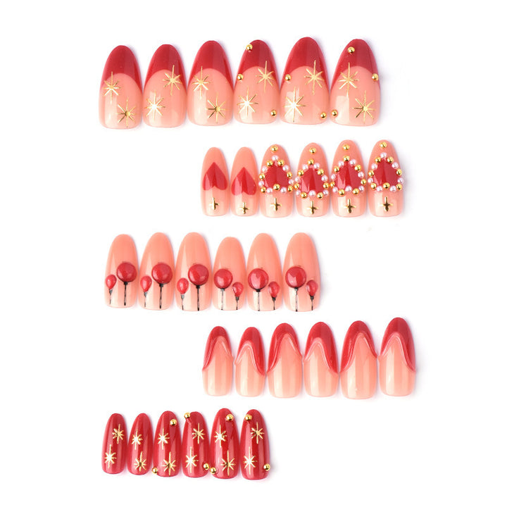 Artificial nails in classic style Bowlift