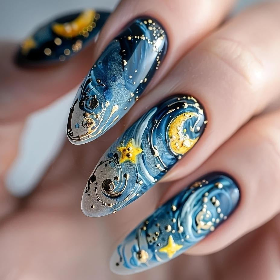 Elegant Nail Art with Black-White Contrast Bowlift