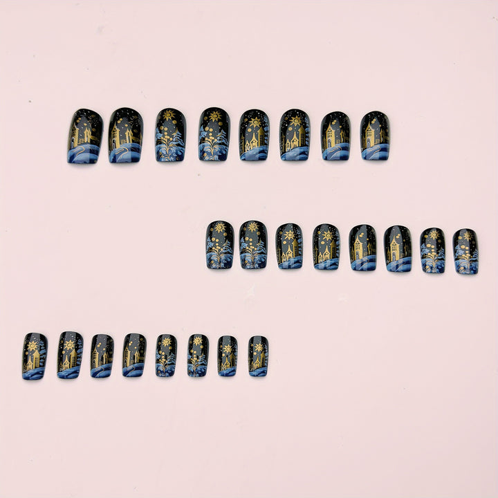 Artificial Nails in Festive Winter Landscape Design Bowlift