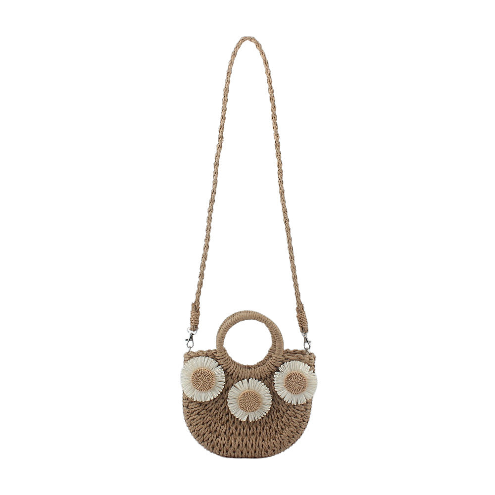 Handwoven shoulder bag with decorative elements Bowlift