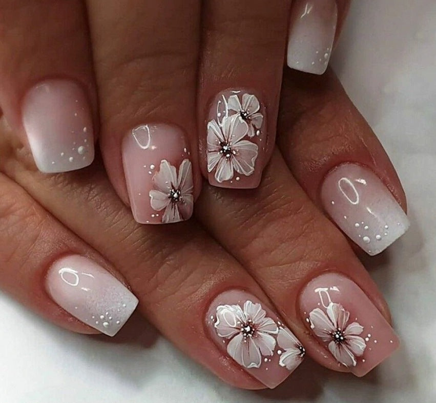 Floral Art Nail Design Bowlift