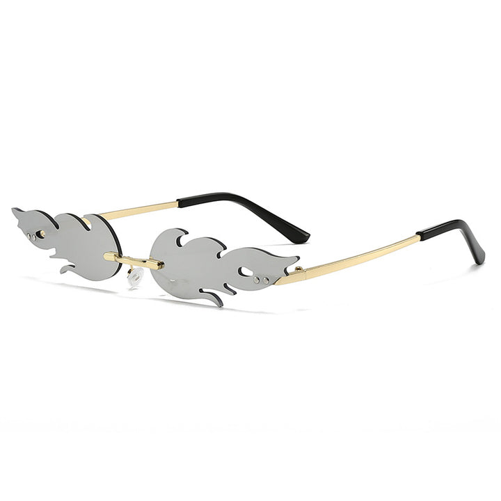 Ladies extravagant sunglasses in creative flame design Bowlift