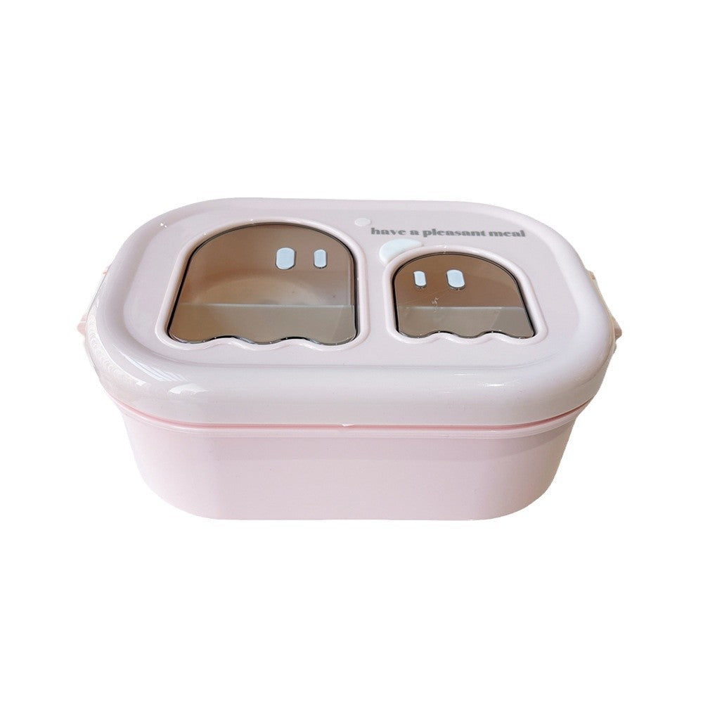 Playful Dual-Compartment Food Storage Container