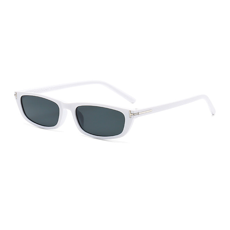 Women's fashionable sunglasses with narrow frame and brown lenses Bowlift
