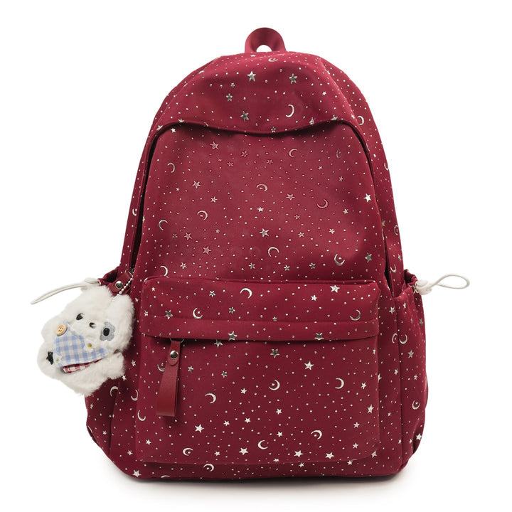Backpack with Sparkling Stars and Modern Details Bowlift