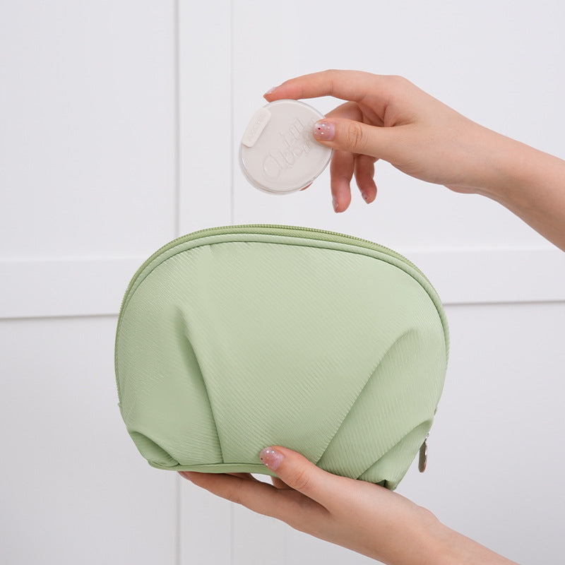 Multi-Compartment Travel Makeup Pouch Bowlift