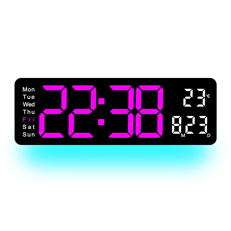 Digital LED Alarm Clock with Temperature and Day of the Week Display Bowlift