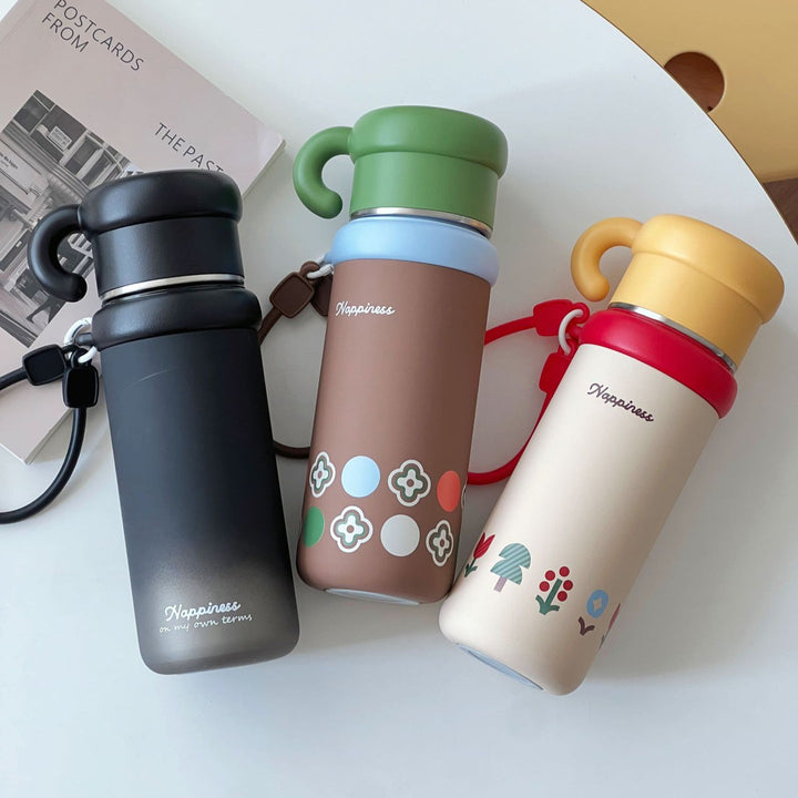 Women's Insulated Drinking Container with Cheerful Design Bowlift