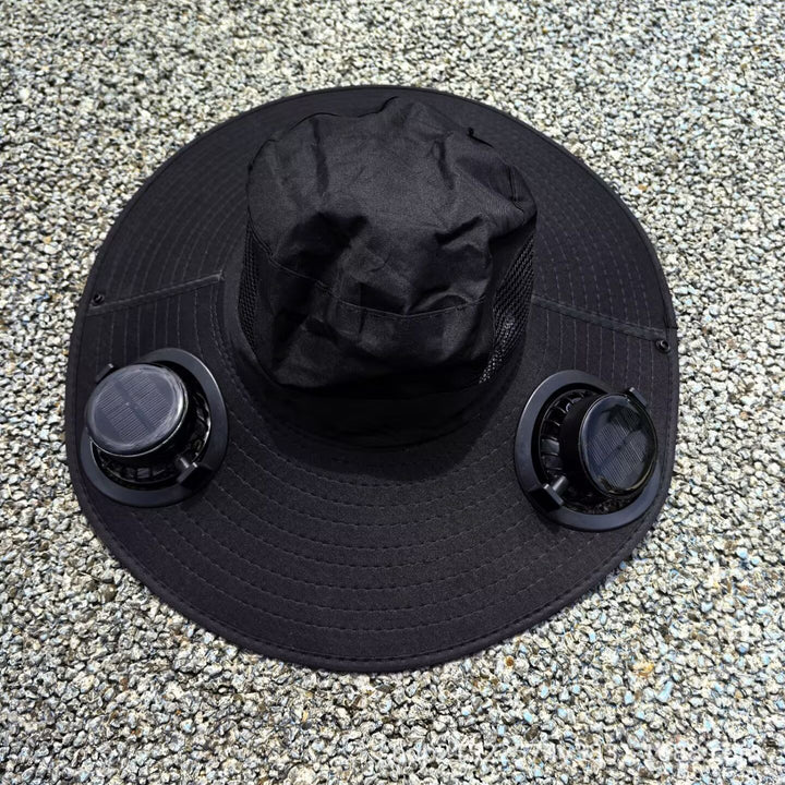 air-cooled sun hat with removable USB fans and wide neck protection Bowlift