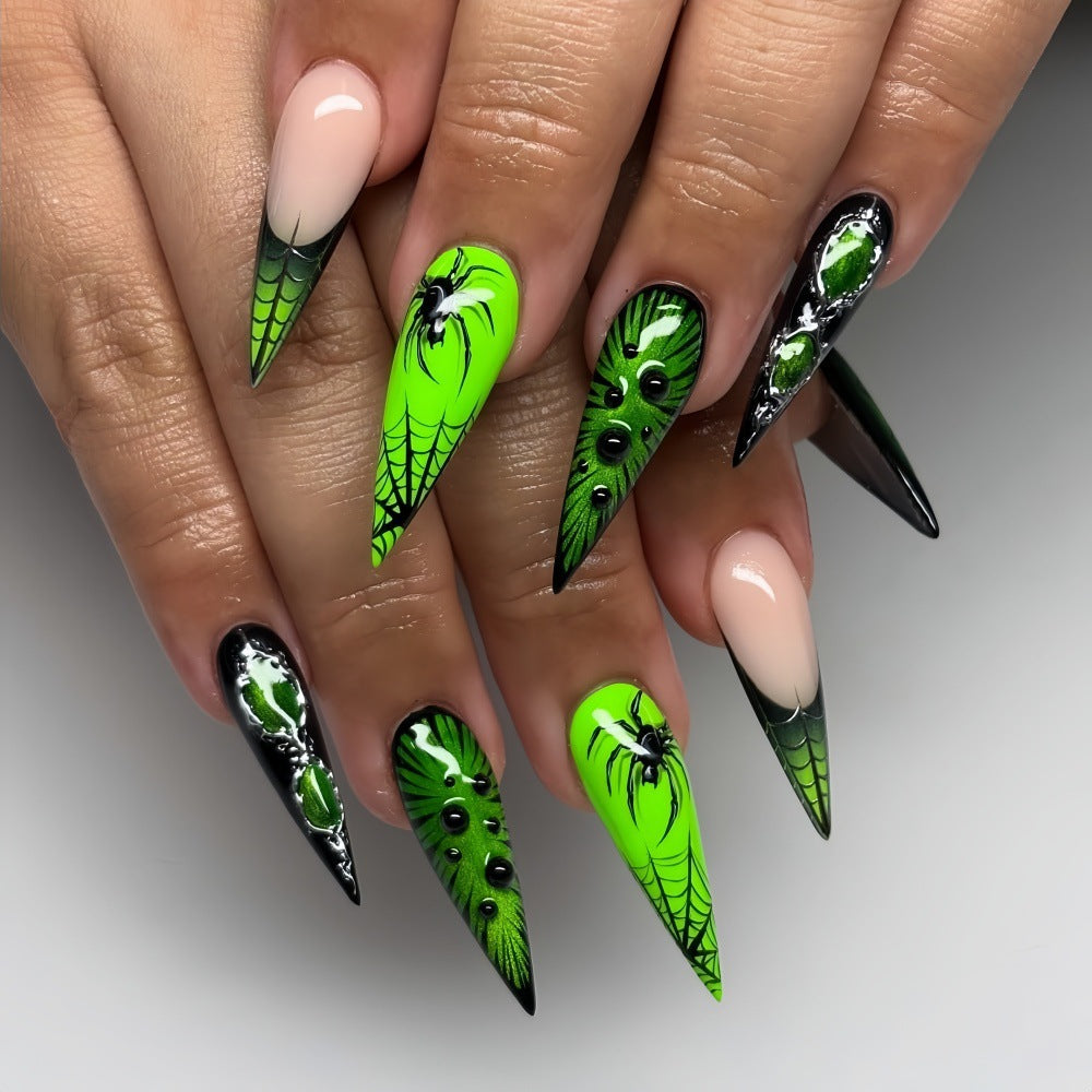 Spooky Nail Art Set with Spider Design Bowlift