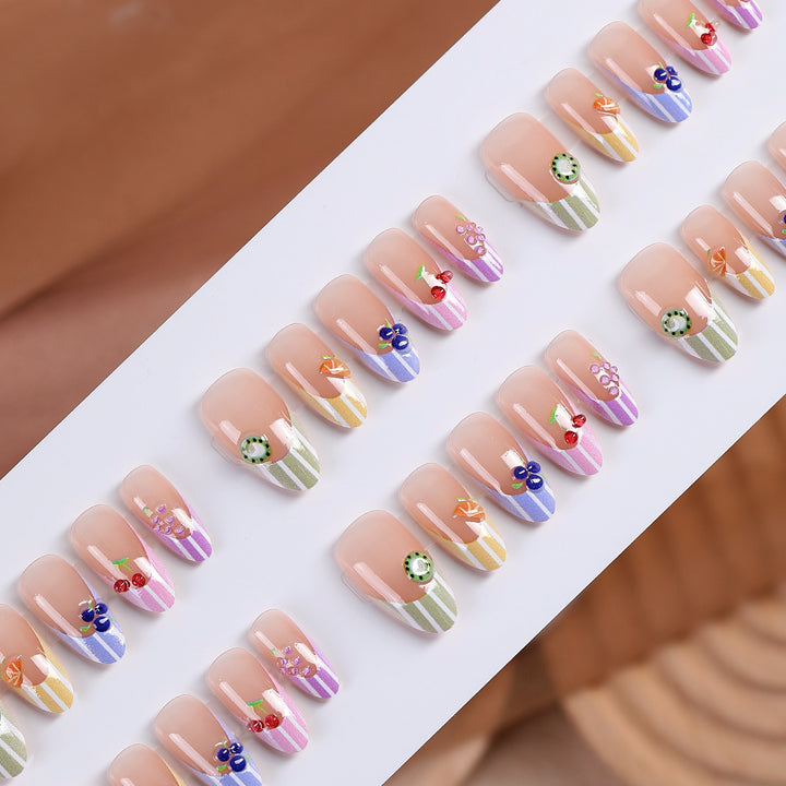 Decorative Fruit-Themed Press-On Nails Bowlift