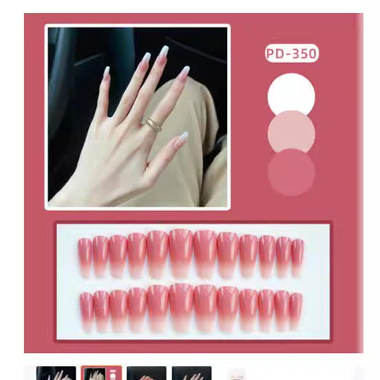 Elegant Gradient Press-On Nail Tips Bowlift