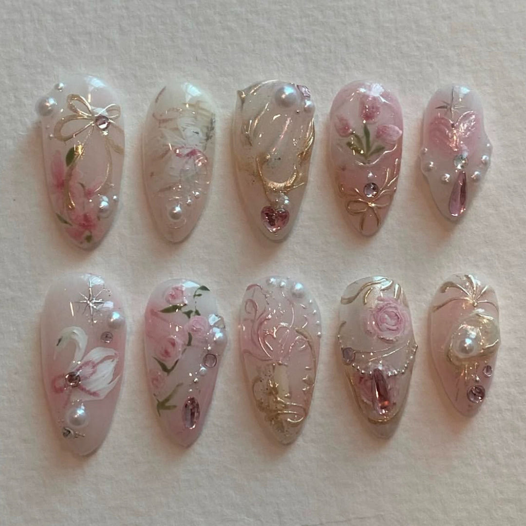 Thematic Artisan Press-On Nail Set Bowlift