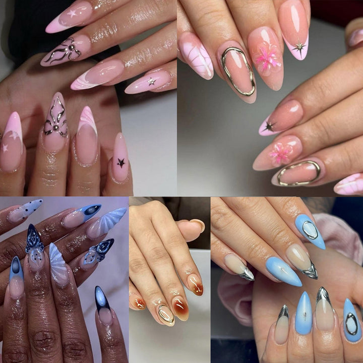DIY Elegant Press-On Nail Set Bowlift