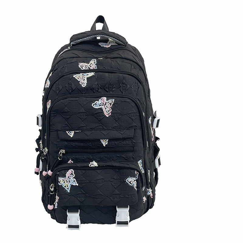 Stylish Butterfly Embellished Backpack