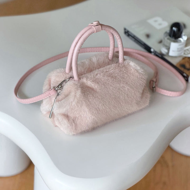 Cozy Faux Fur Handheld Purse