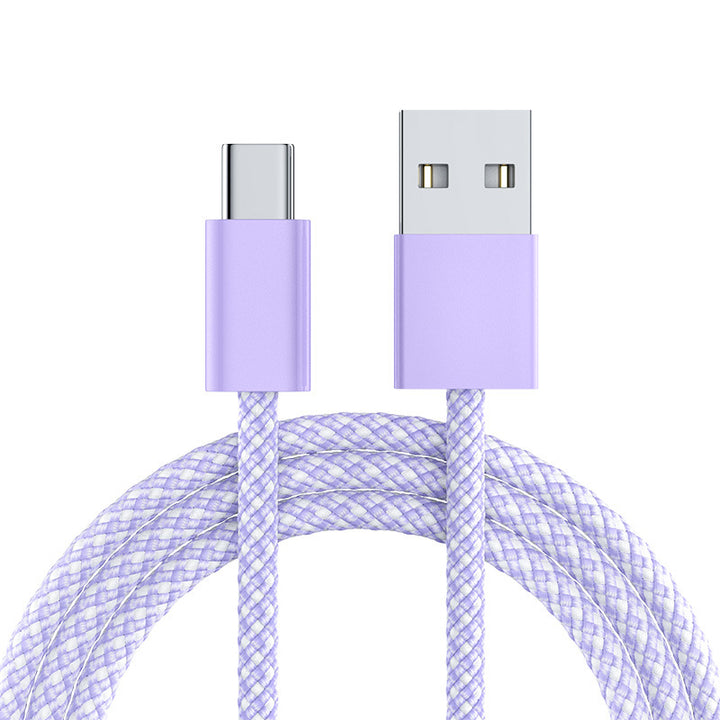 Braided USB-C to USB-A Fast-Charge Durable Nylon Cable Bowlift