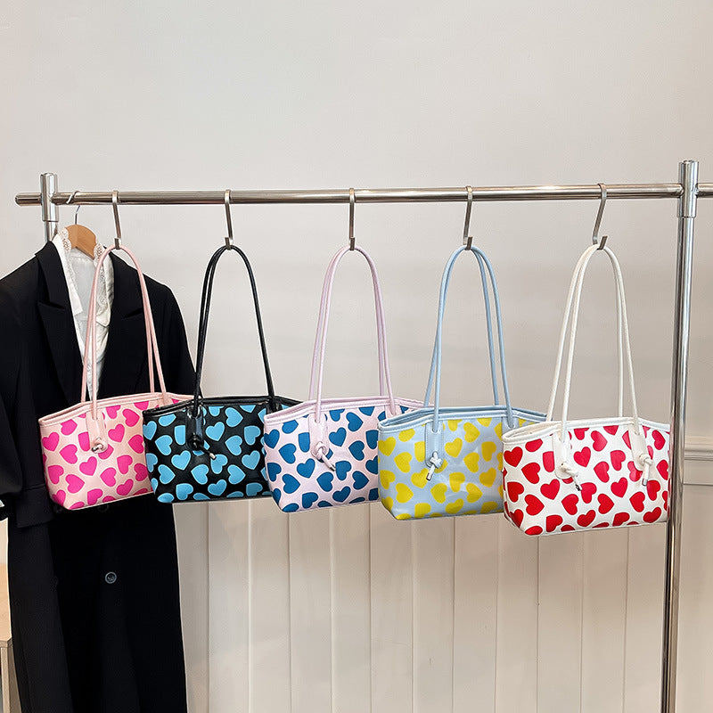 WoCasual Heart-Patterned Tote Bag Bowlift