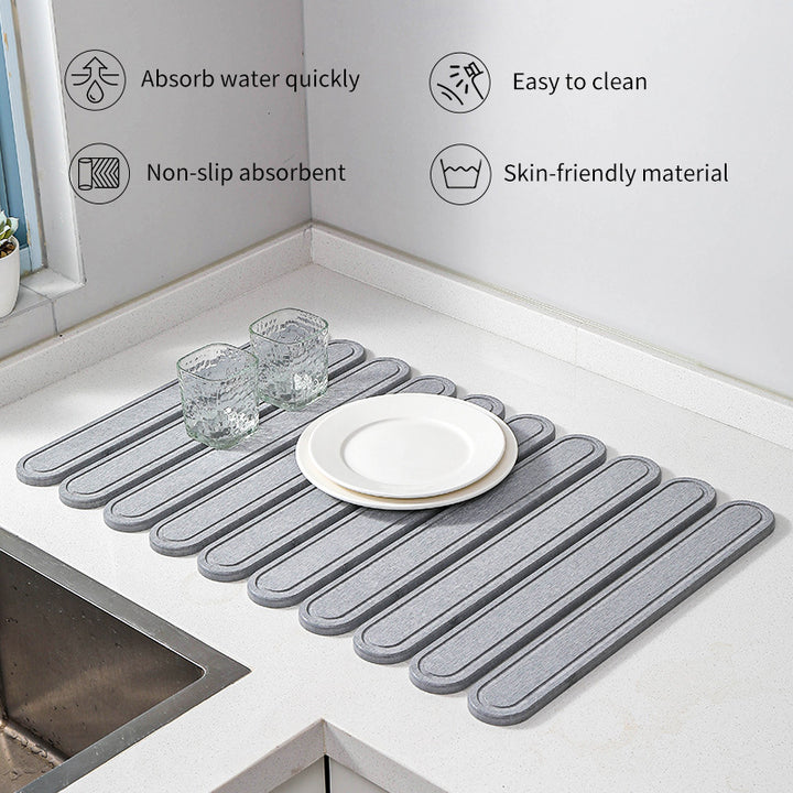 High-Absorbency Kitchen Drying Mat Bowlift