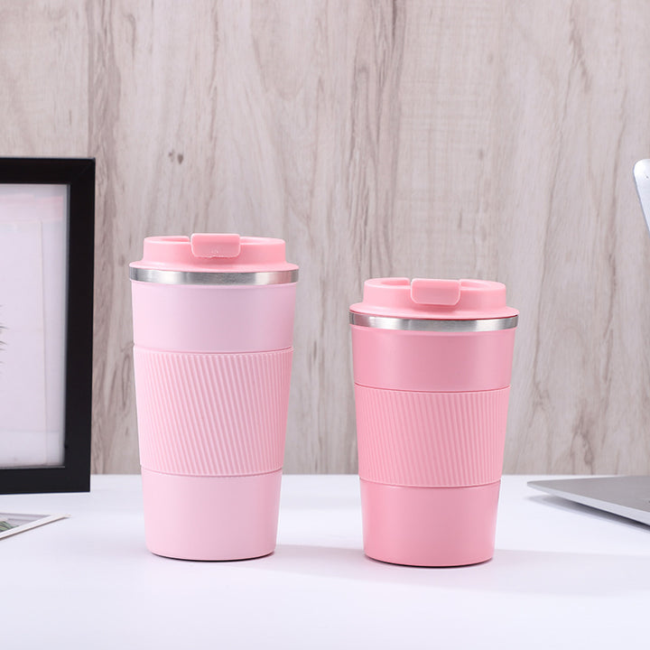 Insulated Stainless Steel Travel Coffee Tumbler with Leakproof Lid and Carry Strap Bowlift