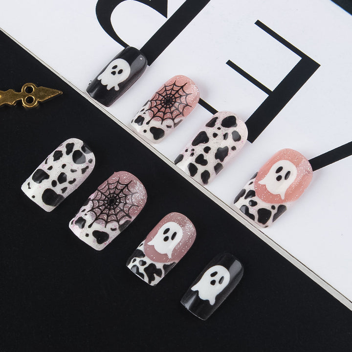 Halloween-Themed Press-On Nail Art Set Bowlift 1787542716