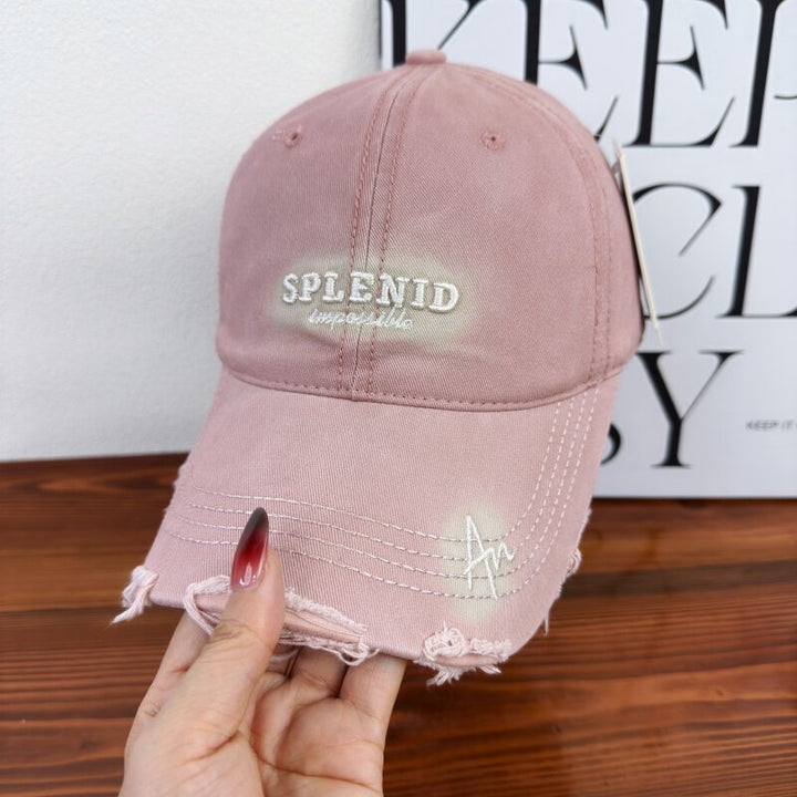 Women's Distressed Graphic Baseball Cap Bowlift