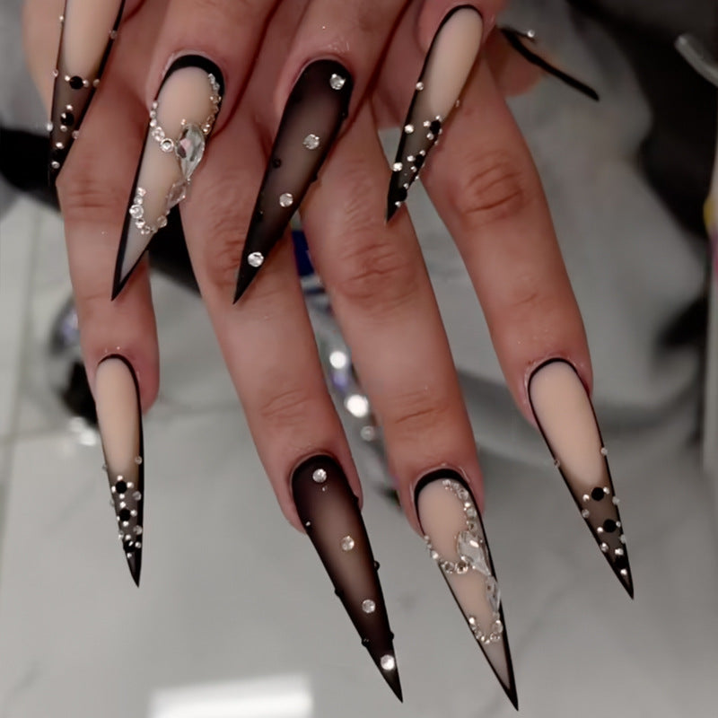 Elegant Heart-Designed Press-On Nail Tips Bowlift