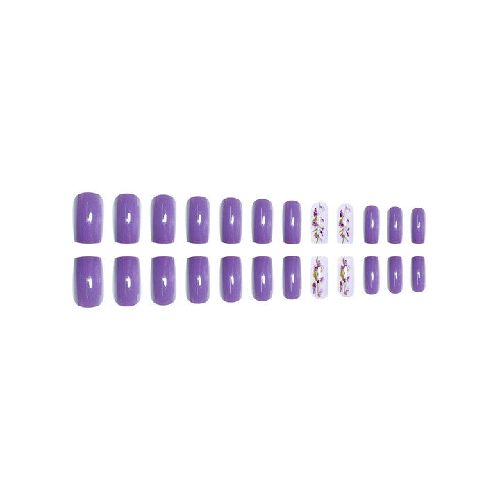 Floral Nail Art Press-On Extensions Bowlift