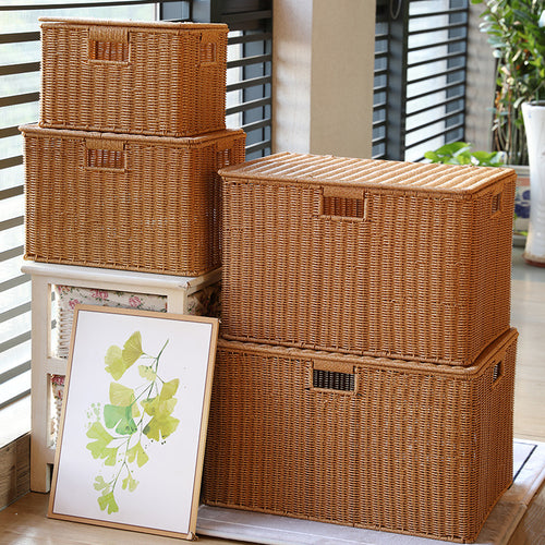 Decorative Woven Storage Chest Bowlift