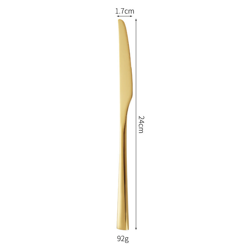 Elegant dessert knife with curved handle Bowlift