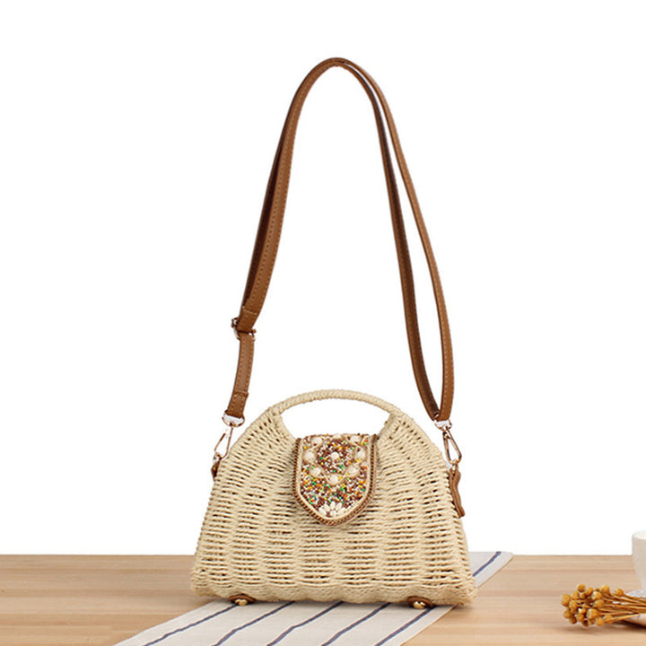Elegant basket bag with unique closure Bowlift