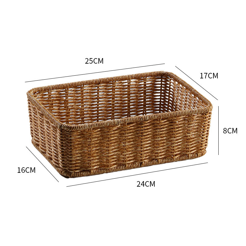Handcrafted Rectangular Wicker Storage Bin Bowlift
