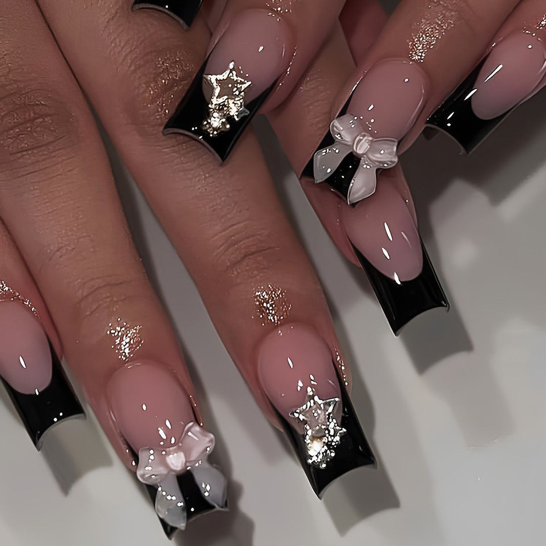 Elegant Decorative Stiletto Nail Art Extensions Bowlift