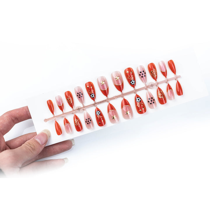 Glamorous Sporty Artificial Nail Set Bowlift