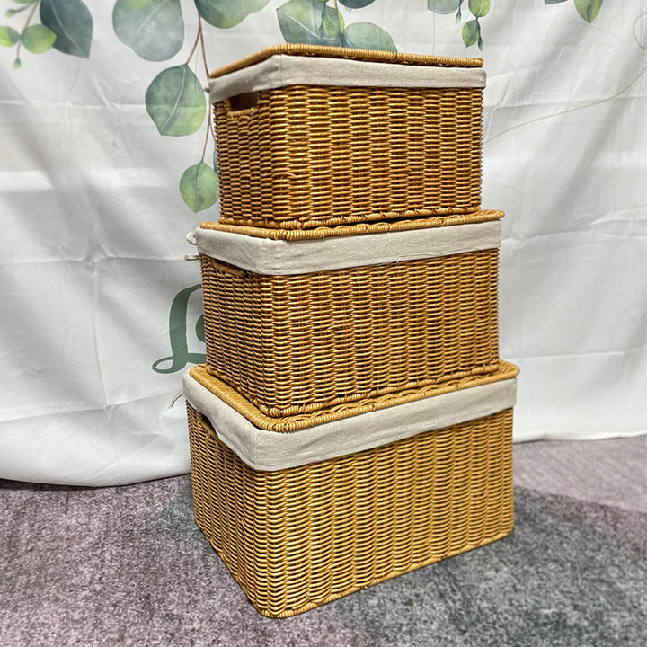 Handcrafted Woven Storage Chest Bowlift
