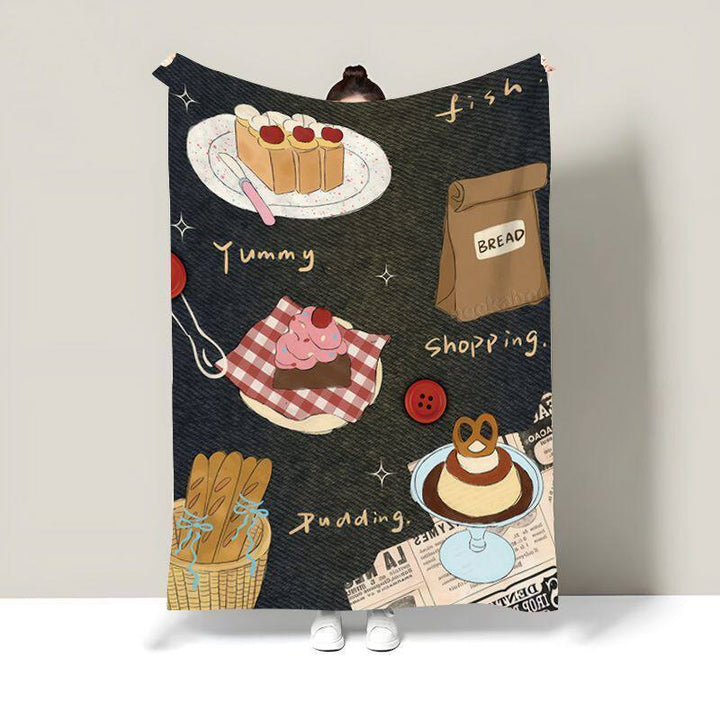 Cozy Cat-Themed Fleece Throw Blanket