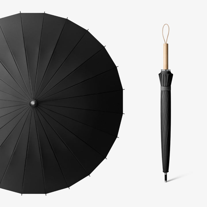 Ladies elegant folding umbrella with ergonomic wooden handle Bowlift