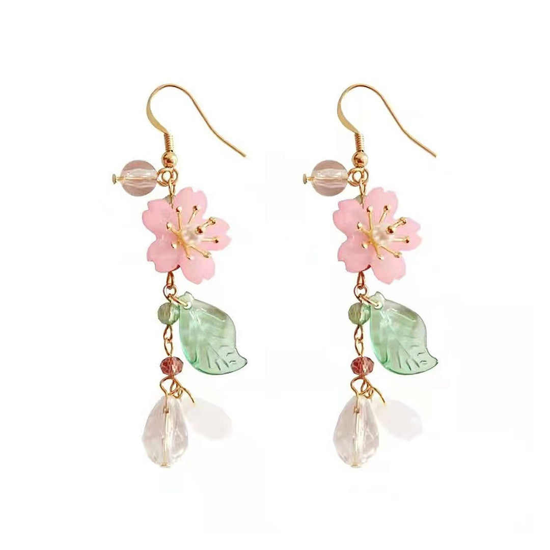 Floral Pearl Dangle Earrings Bowlift