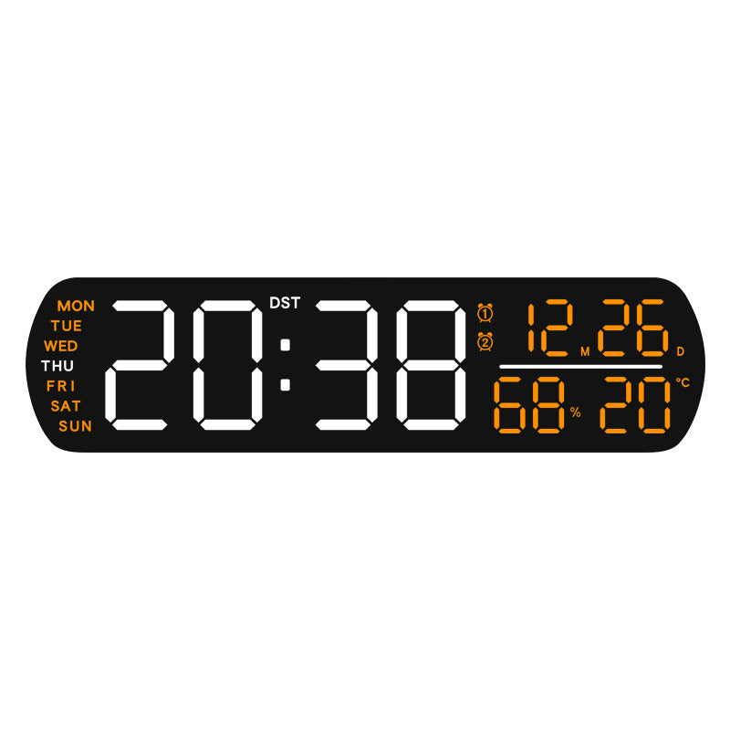 Digital wall clock with temperature and hygrometer display Bowlift