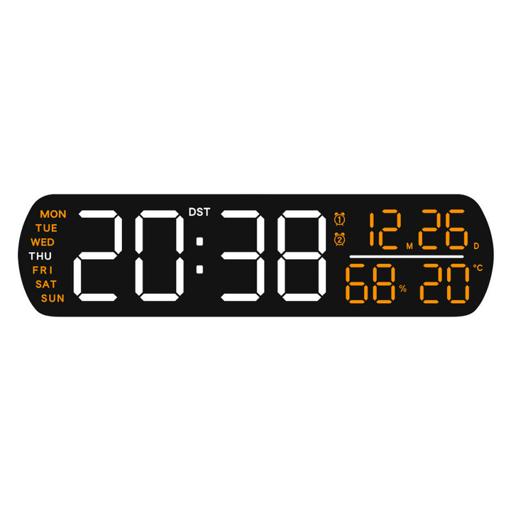 Digital wall clock with temperature and hygrometer display Bowlift