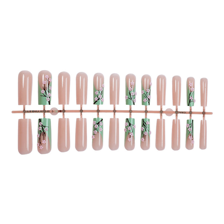 Floral Design Press-On Nails Set Bowlift