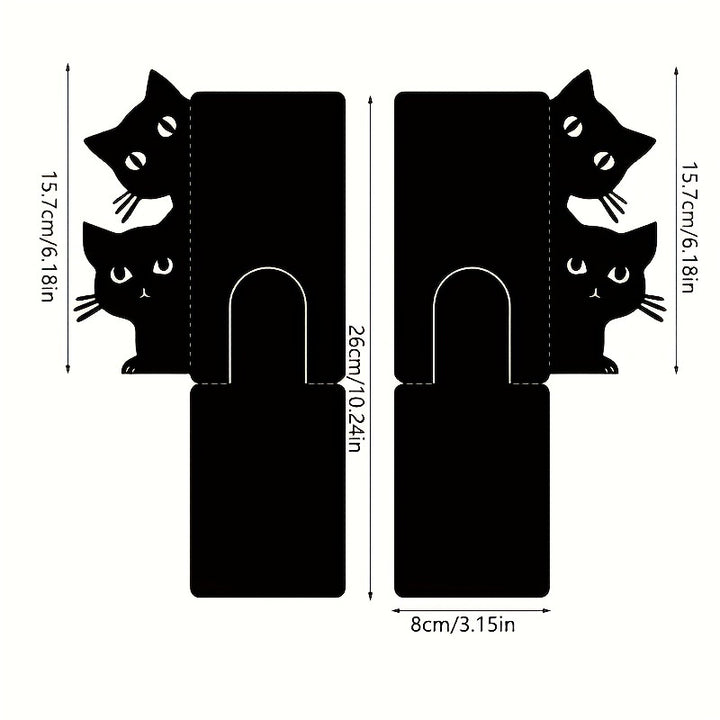Cat-Themed Decorative Bookends