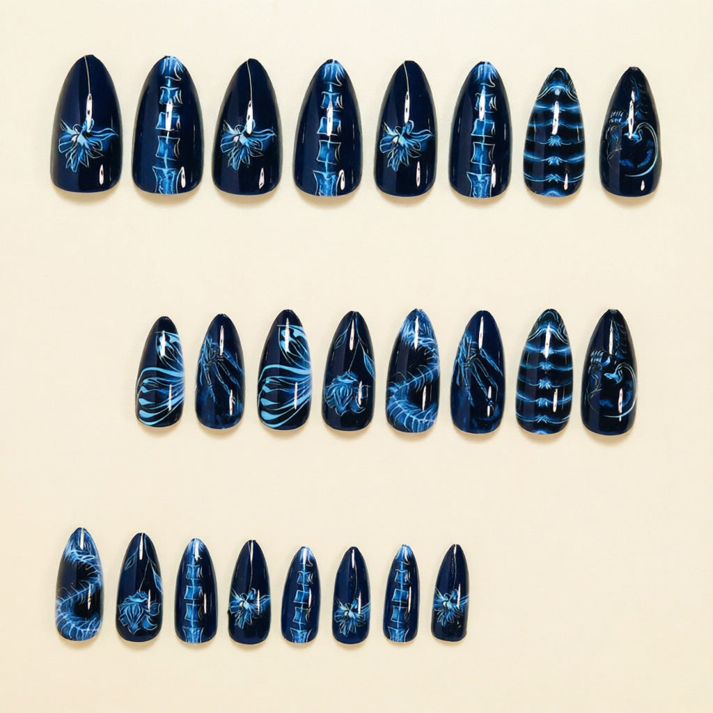 Artistic Stiletto Press-On Nail Art Set Bowlift