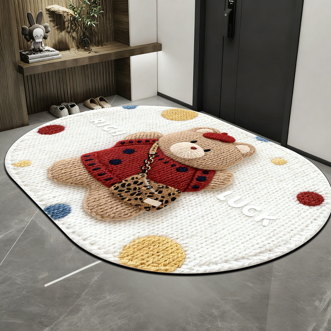 Cat-Themed Round Area Rug