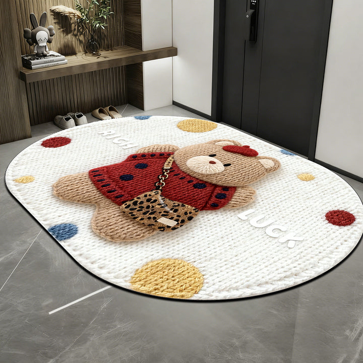 Cat-Themed Round Area Rug