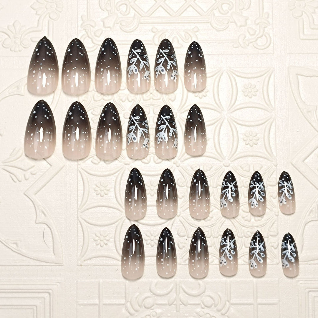 Artistic Ombre Floral Press-On Nails Bowlift