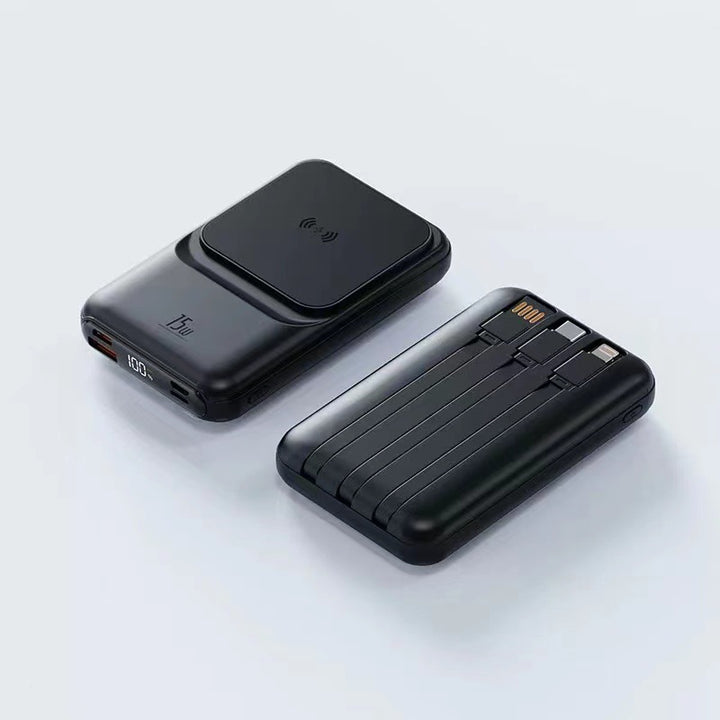 Portable Wireless Charger with Integrated Multi-Charging Station Bowlift