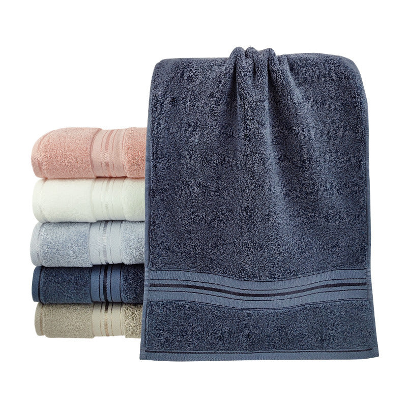 Premium Terry Bath Towel With Elegant Striped Border Bowlift